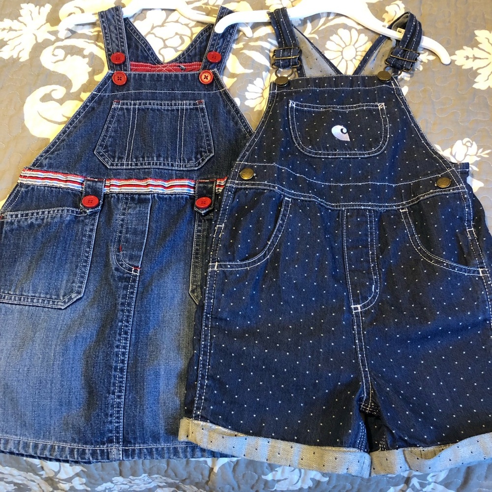 2 pcs. Denim Overalls and Skirt Set